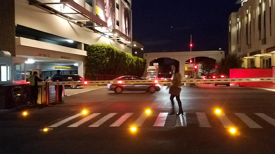 Crosswalk lighting installation
