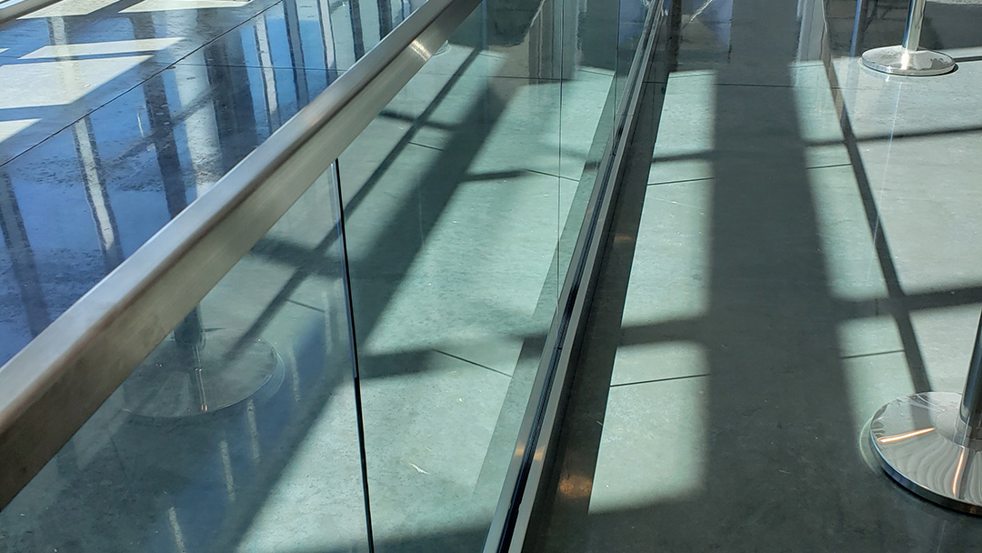Glass railing installation