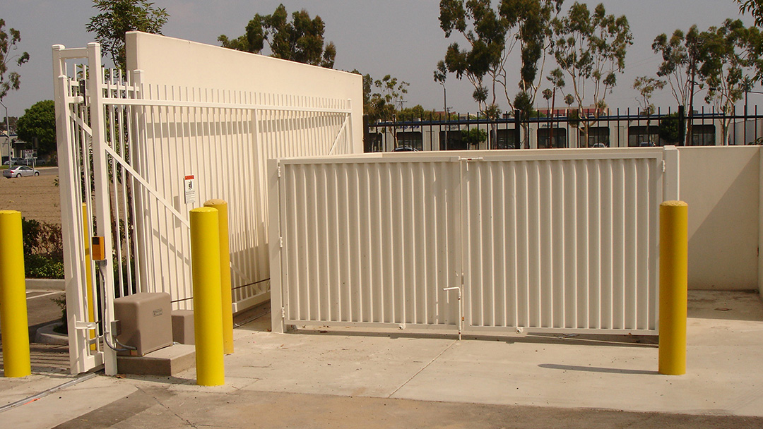 Trash-enclosure gate installation