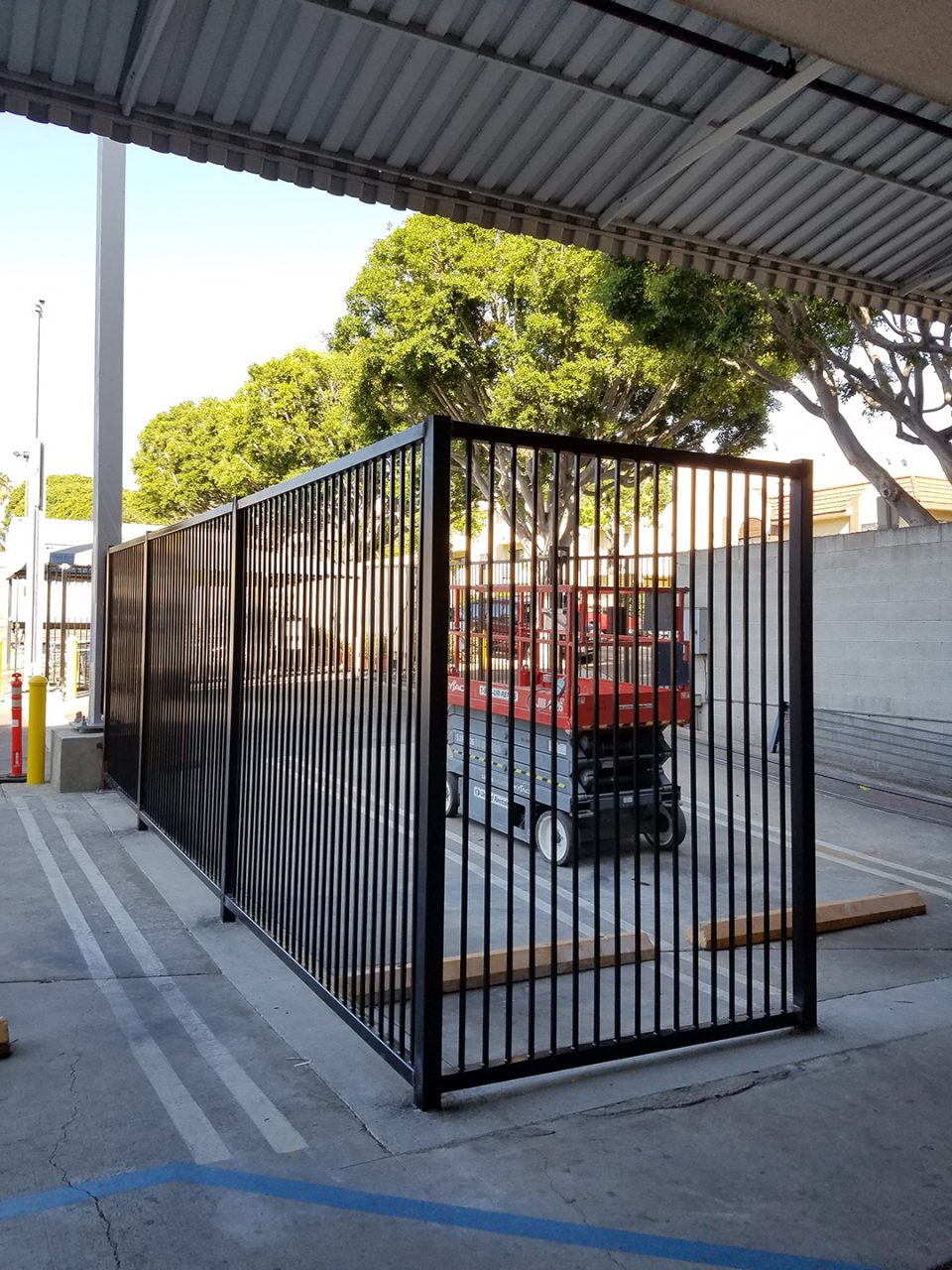 Wrought iron security fencing installation